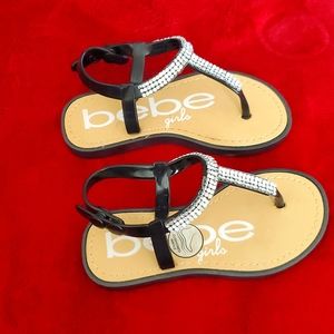 🛑NWOT bebe girls Blush Girls Sandal Size 11/12